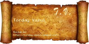 Torday Vazul névjegykártya